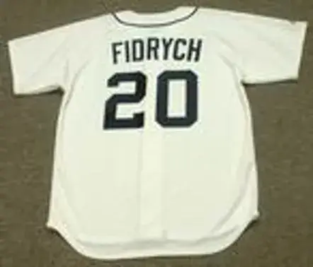 MARK FIDRYCH Detroit Tigers 1976 Majestic Throwback Home Baseball Jersey 