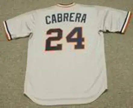 MIGUEL CABRERA Detroit Tigers 1980’s Majestic Cooperstown Throwback Jersey 