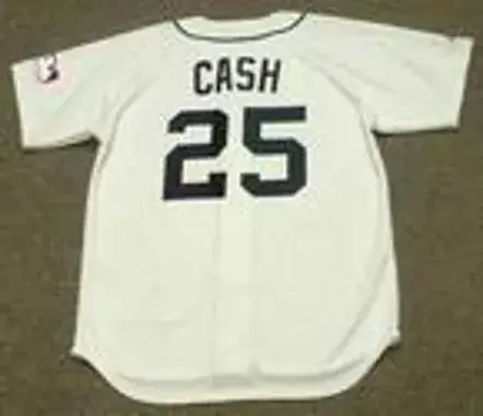 NORM CASH Detroit Tigers 1969 Home Majestic Throwback Baseball Jersey 