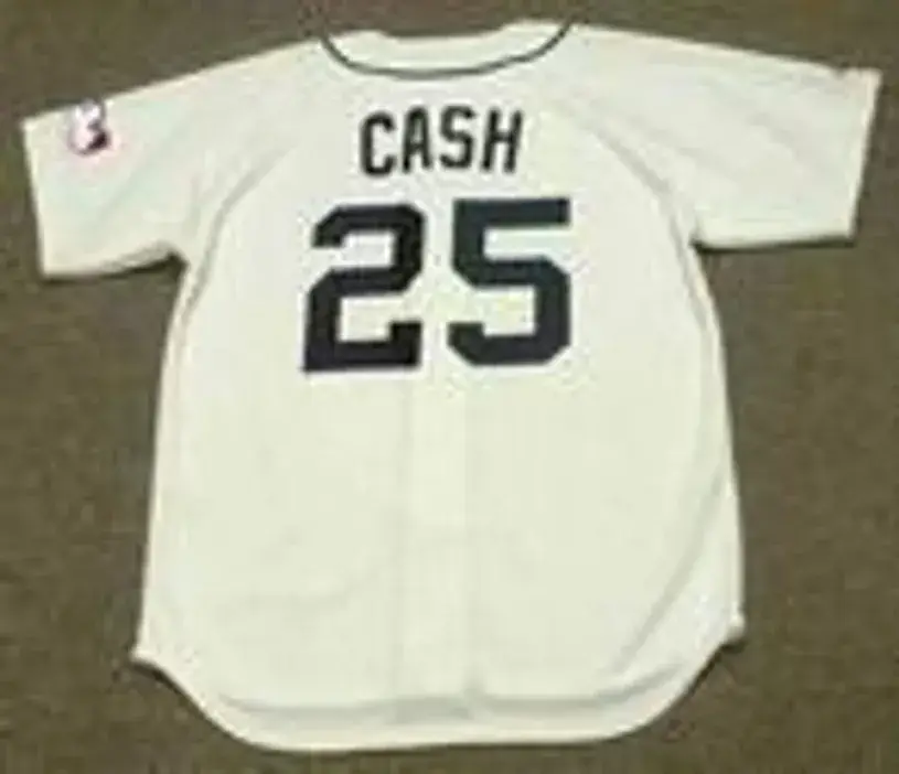 NORM CASH Detroit Tigers 1969 Home Majestic Throwback Baseball Jersey 