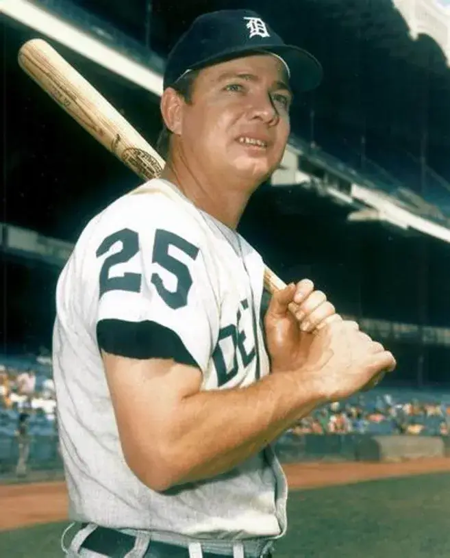 NORM CASH Detroit Tigers 1969 Majestic Cooperstown Away Baseball Jersey 