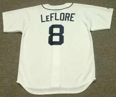 RON LeFLORE Detroit Tigers 1976 Majestic Throwback Home Baseball Jersey 