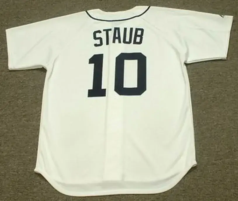 RUSTY STAUB Detroit Tigers 1976 Majestic Throwback Home Baseball Jersey 