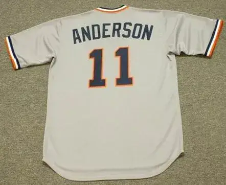 SPARKY ANDERSON Detroit Tigers 1984 Majestic Cooperstown Throwback Away Baseball Jersey 
