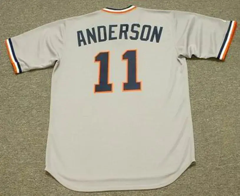 SPARKY ANDERSON Detroit Tigers 1984 Majestic Cooperstown Throwback Away Baseball Jersey 