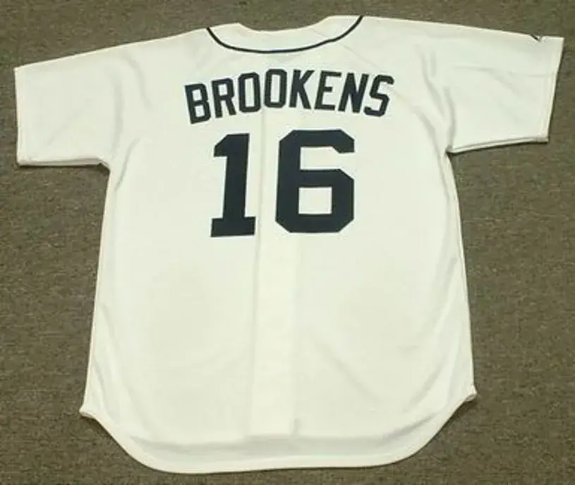 TOM BROOKENS Detroit Tigers 1984 Home Majestic Throwback Baseball Jersey 
