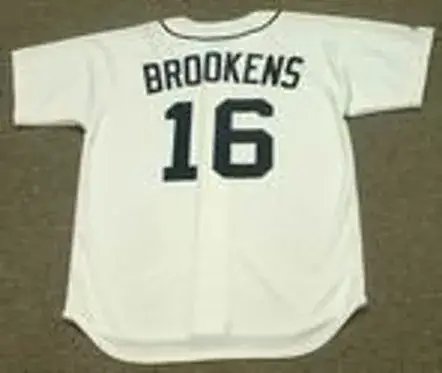 TOM BROOKENS Detroit Tigers 1984 Home Majestic Throwback Baseball Jersey 