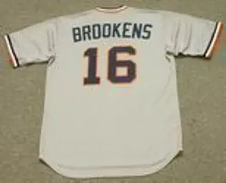 TOM BROOKENS Detroit Tigers 1984 Majestic Cooperstown Throwback Away Baseball Jersey 