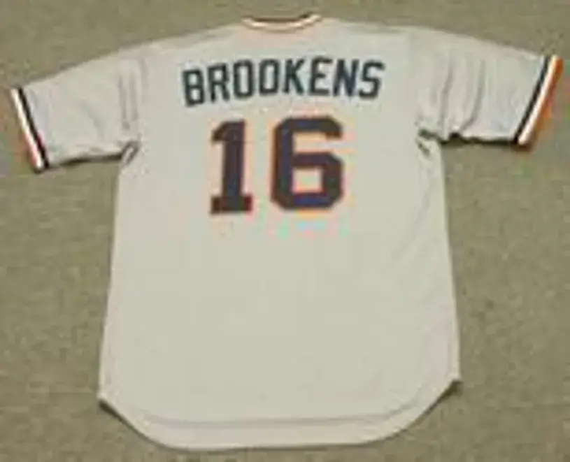 TOM BROOKENS Detroit Tigers 1984 Majestic Cooperstown Throwback Away Baseball Jersey 