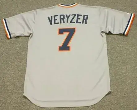 TOM VERYZER Detroit Tigers 1975 Majestic Cooperstown Throwback Away Baseball Jersey 