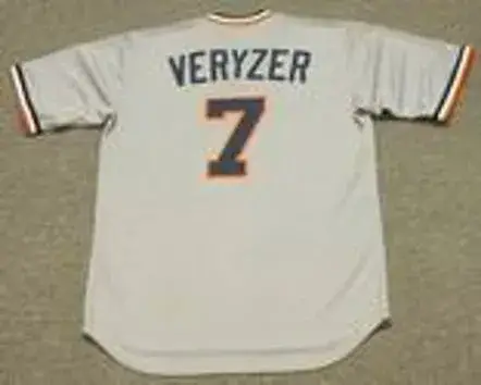 TOM VERYZER Detroit Tigers 1975 Majestic Cooperstown Throwback Away Baseball Jersey 