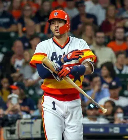 CARLOS CORREA Houston Astros 1980’s Home Majestic Throwback Baseball Jersey 