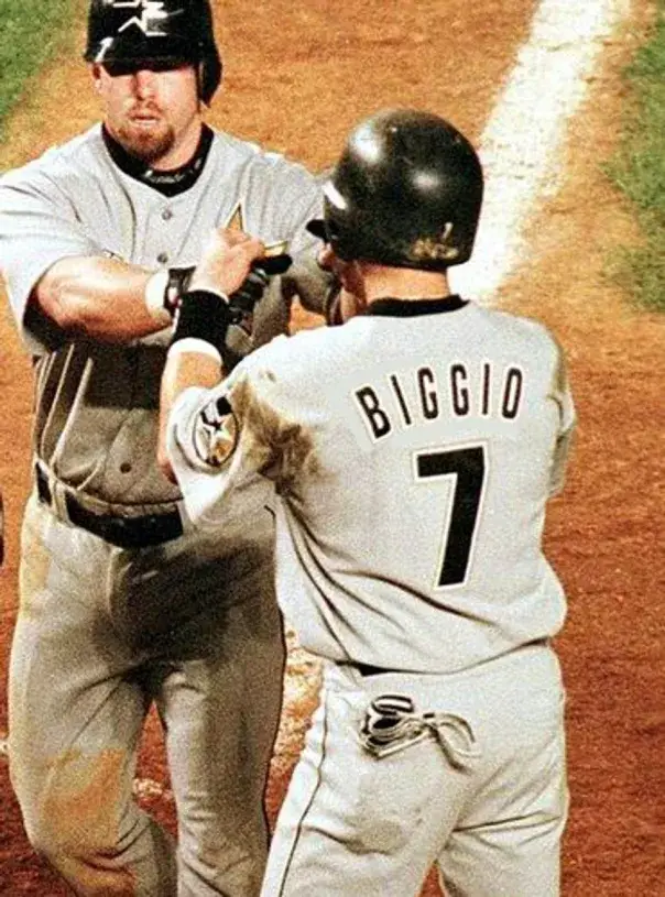 CRAIG BIGGIO Houston Astros 1999 Majestic Throwback Away Baseball Jersey 