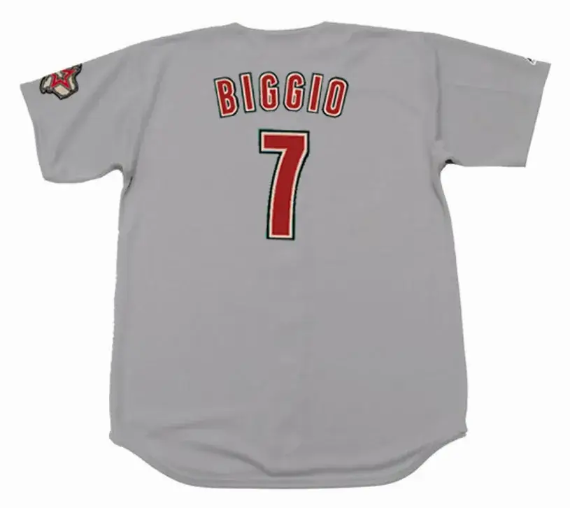 CRAIG BIGGIO Houston Astros 2004 Majestic Throwback Away Baseball Jersey 