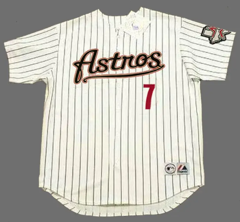 CRAIG BIGGIO Houston Astros 2004 Majestic Throwback Home Baseball Jersey