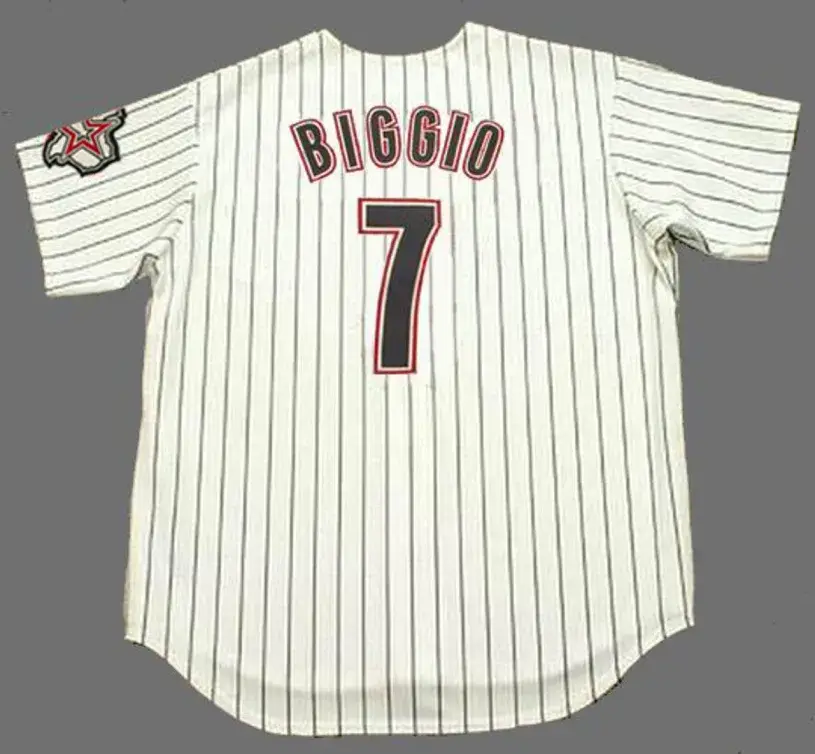 CRAIG BIGGIO Houston Astros 2004 Majestic Throwback Home Baseball Jersey 