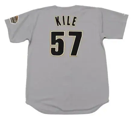 DARRYL KILE Houston Astros 1994 Majestic Throwback Away Baseball Jersey 