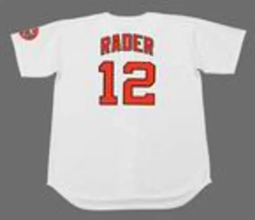 DOUG RADER Houston Astros 1971 Majestic Cooperstown Home Baseball Jersey 