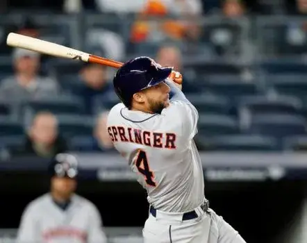 GEORGE SPRINGER Houston Astros Majestic Away Baseball Jersey 