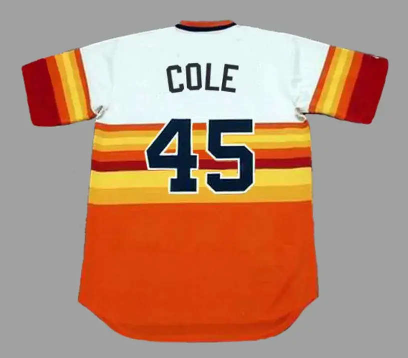 GERRIT COLE Houston Astros 1980’s Home Majestic Throwback Baseball Jersey 
