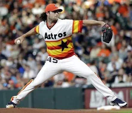 GERRIT COLE Houston Astros 1980’s Home Majestic Throwback Baseball Jersey 