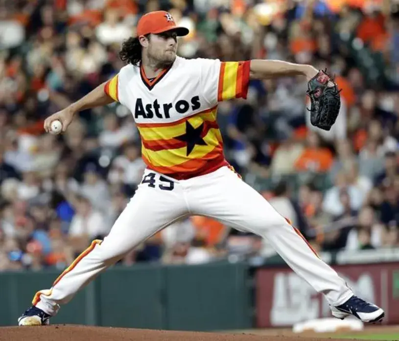 GERRIT COLE Houston Astros 1980’s Home Majestic Throwback Baseball Jersey 