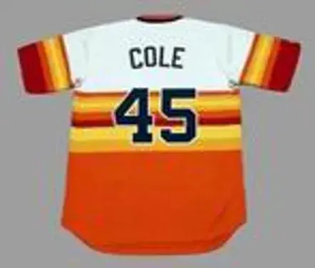 GERRIT COLE Houston Astros 1980’s Home Majestic Throwback Baseball Jersey 