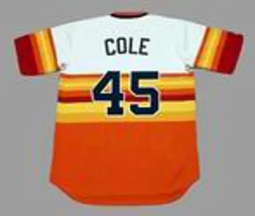 GERRIT COLE Houston Astros 1980’s Home Majestic Throwback Baseball Jersey 