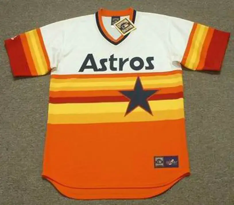 GLENN DAVIS Houston Astros 1986 Majestic Cooperstown Throwback Baseball Jersey