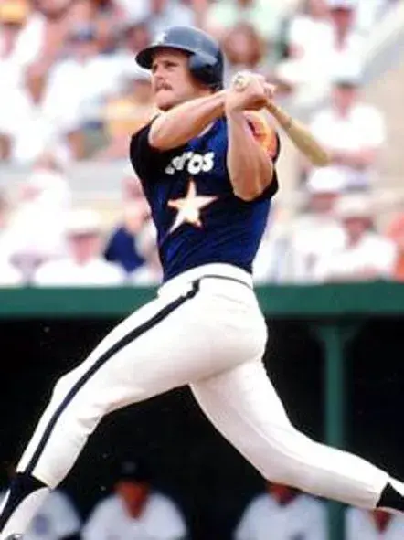 GLENN DAVIS Houston Astros 1986 Majestic Cooperstown Throwback Baseball Jersey 