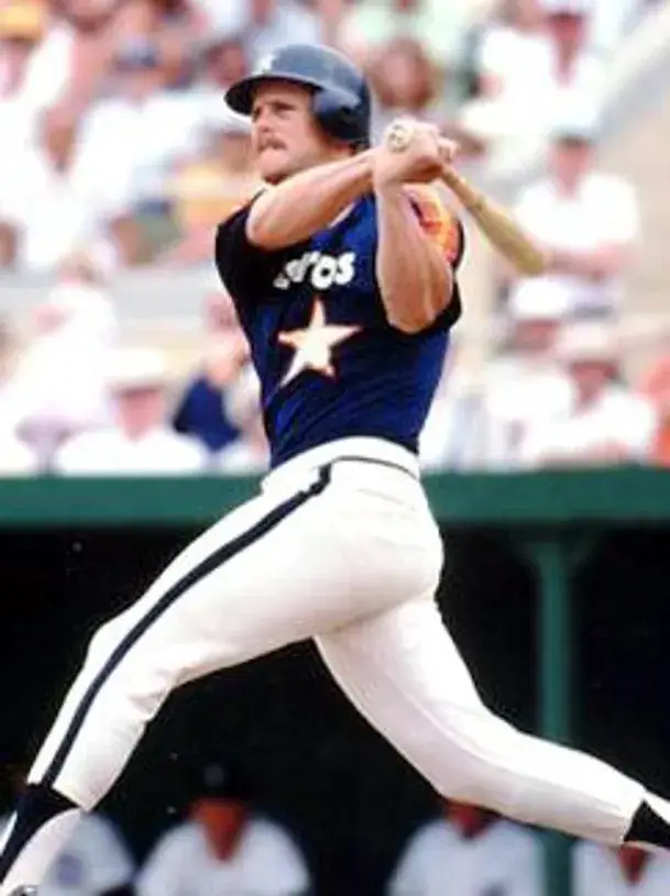 GLENN DAVIS Houston Astros 1986 Majestic Cooperstown Throwback Baseball Jersey 
