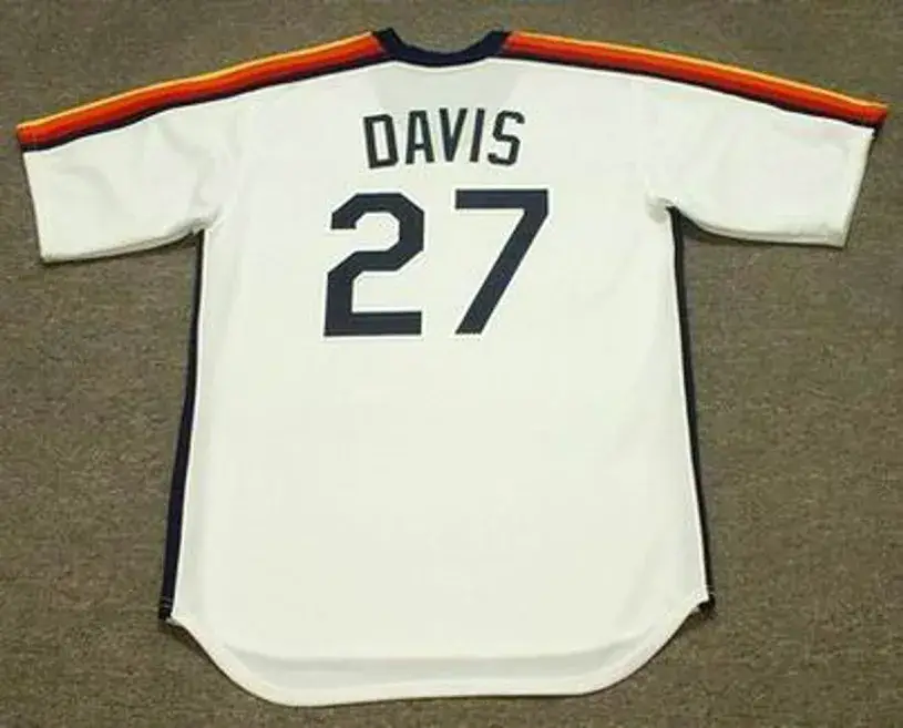GLENN DAVIS Houston Astros 1988 Majestic Cooperstown Throwback Baseball Jersey 