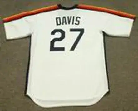 GLENN DAVIS Houston Astros 1988 Majestic Cooperstown Throwback Baseball Jersey 