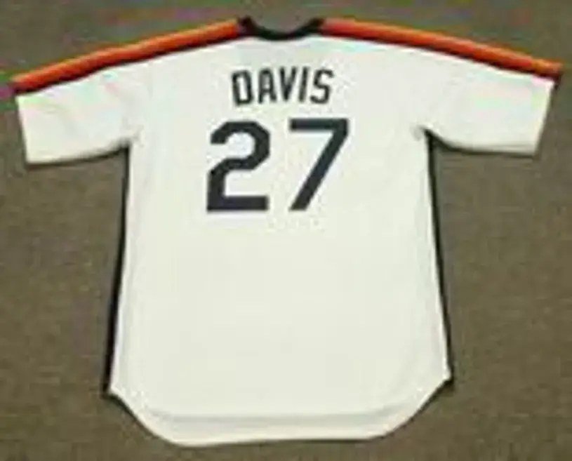 GLENN DAVIS Houston Astros 1988 Majestic Cooperstown Throwback Baseball Jersey 