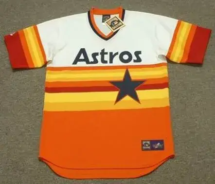 HOUSTON ASTROS 1980’s Majestic Cooperstown Throwback Home Baseball Jersey