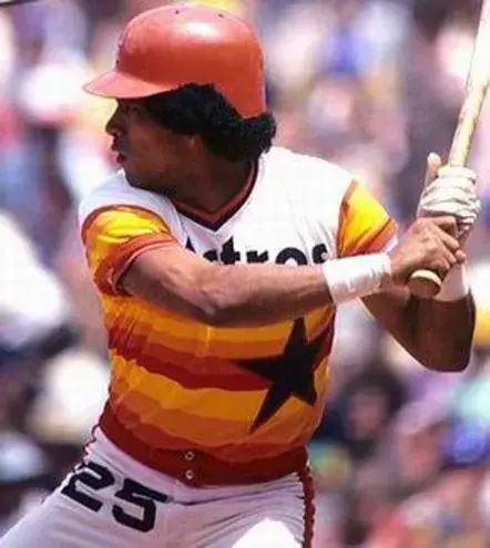 HOUSTON ASTROS 1980’s Majestic Cooperstown Throwback Home Baseball Jersey 