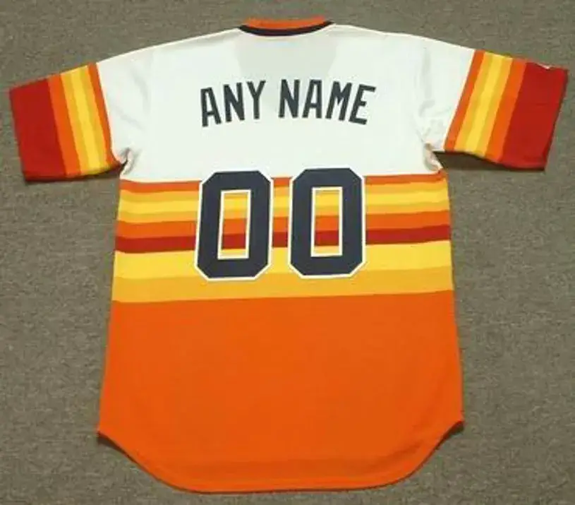 HOUSTON ASTROS 1980’s Majestic Throwback Home Jersey Customized “Any Name & Number(s)” 