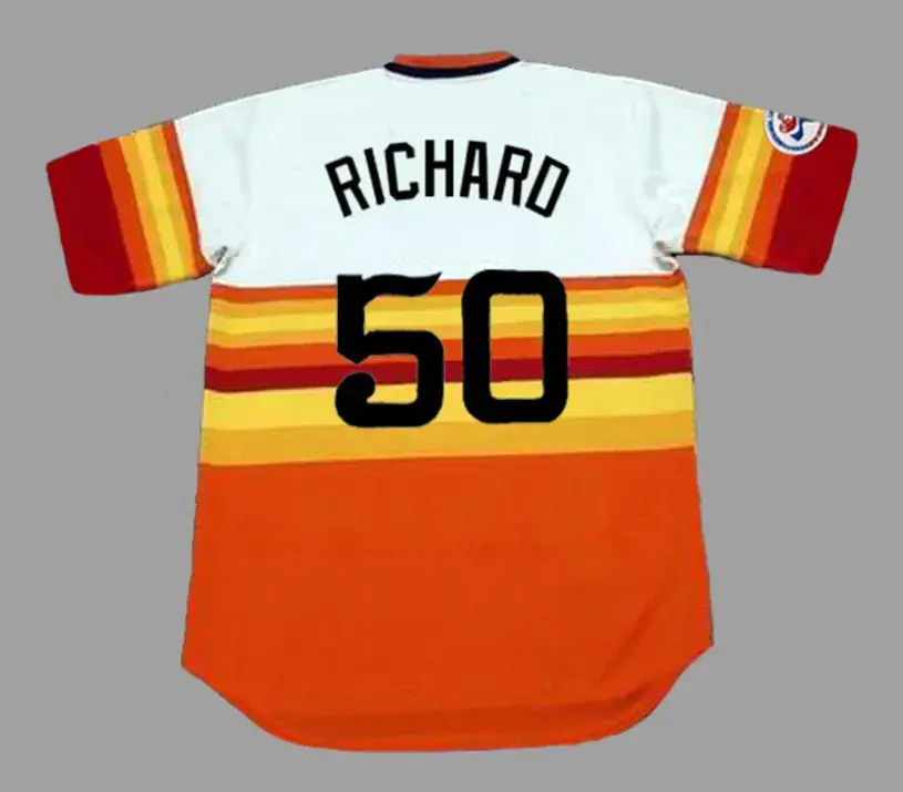 J.R. RICHARD Houston Astros 1976 Majestic Cooperstown Home Baseball Jersey 
