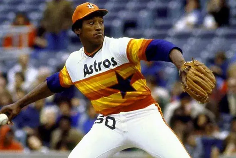 J.R. RICHARD Houston Astros 1976 Majestic Cooperstown Home Baseball Jersey 