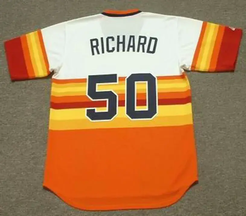 J.R. RICHARD Houston Astros 1980 Majestic Cooperstown Throwback Baseball Jersey 