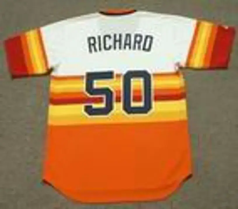 J.R. RICHARD Houston Astros 1980 Majestic Cooperstown Throwback Baseball Jersey 