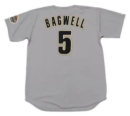 JEFF BAGWELL Houston Astros 1994 Majestic Throwback Away Baseball Jersey 