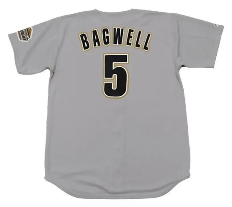JEFF BAGWELL Houston Astros 1994 Majestic Throwback Away Baseball Jersey 