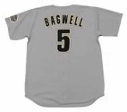 JEFF BAGWELL Houston Astros 1994 Majestic Throwback Away Baseball Jersey 