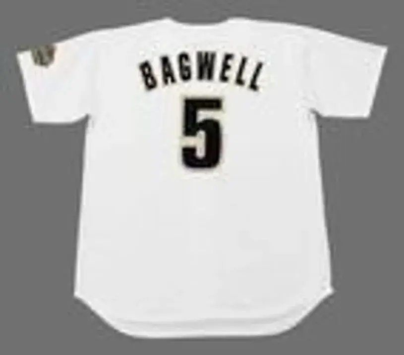 JEFF BAGWELL Houston Astros 1994 Majestic Throwback Home Baseball Jersey 