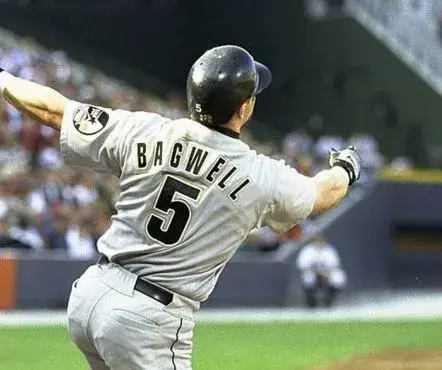 JEFF BAGWELL Houston Astros 1999 Majestic Throwback Away Baseball Jersey 