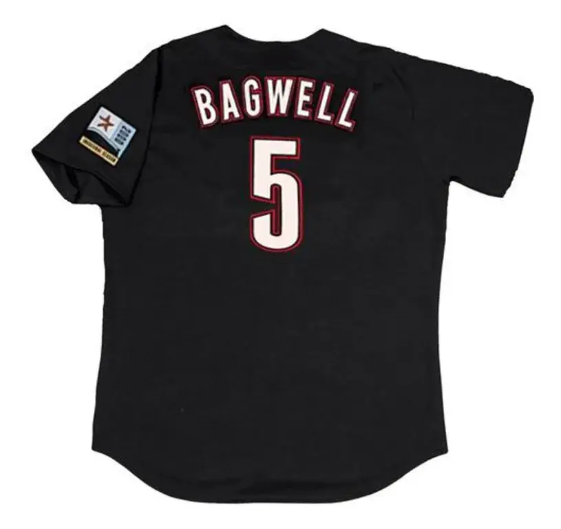 JEFF BAGWELL Houston Astros 2000 Majestic Throwback Alternate Baseball Jersey 