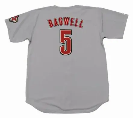 JEFF BAGWELL Houston Astros 2004 Majestic Throwback Away Baseball Jersey 