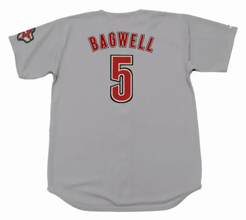 JEFF BAGWELL Houston Astros 2004 Majestic Throwback Away Baseball Jersey 