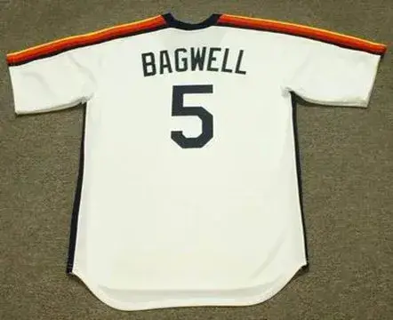 JEFF BAGWELL Houston Astros Majestic Cooperstown Throwback Baseball Jersey 